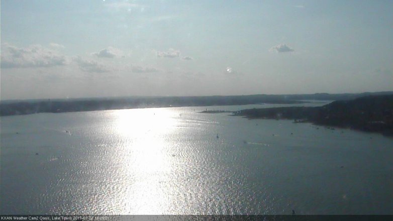 Lake Travis webcam, July 22, 2017 5:40 PM CT