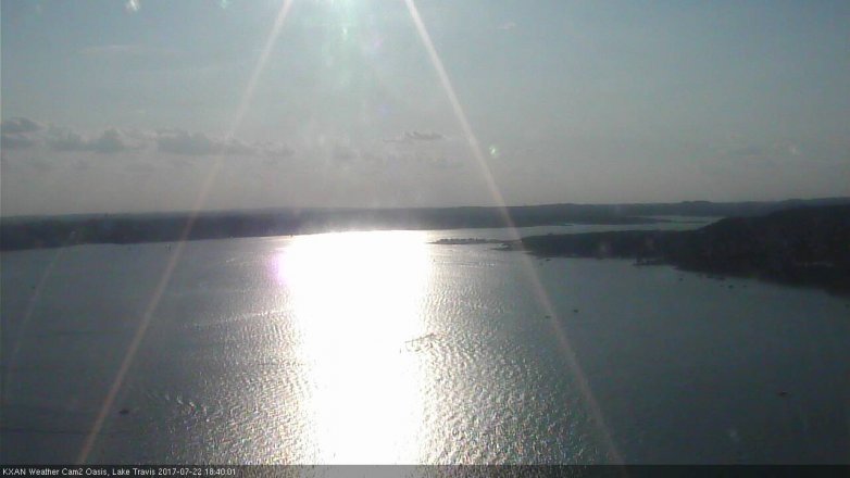 Lake Travis webcam, July 22, 2017 5:45 PM CT