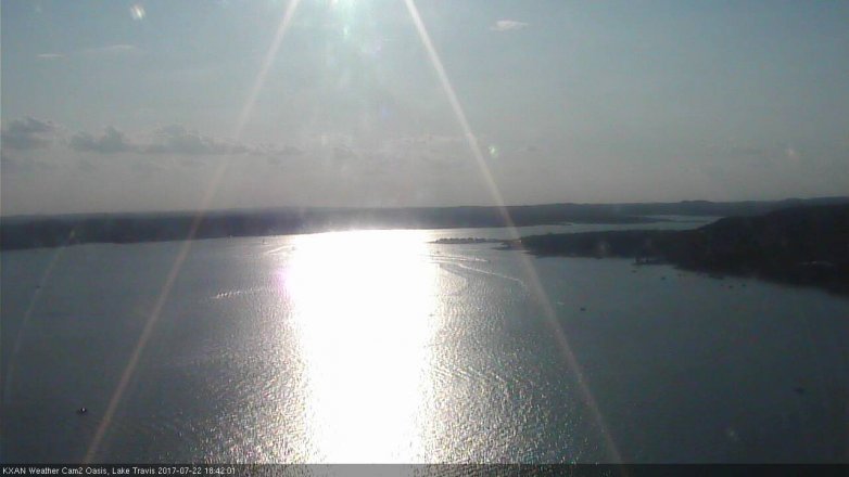 Lake Travis webcam, July 22, 2017 5:55 PM CT