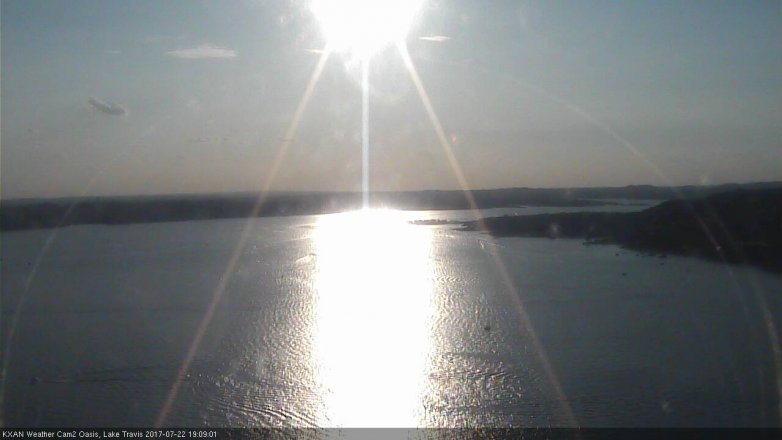 Lake Travis webcam, July 22, 2017 6:30 PM CT