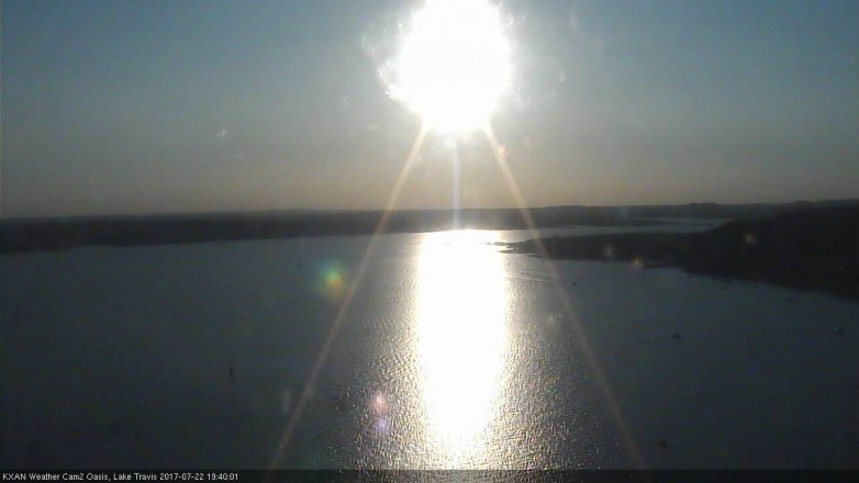 Lake Travis webcam, July 22, 2017 6:50 PM CT