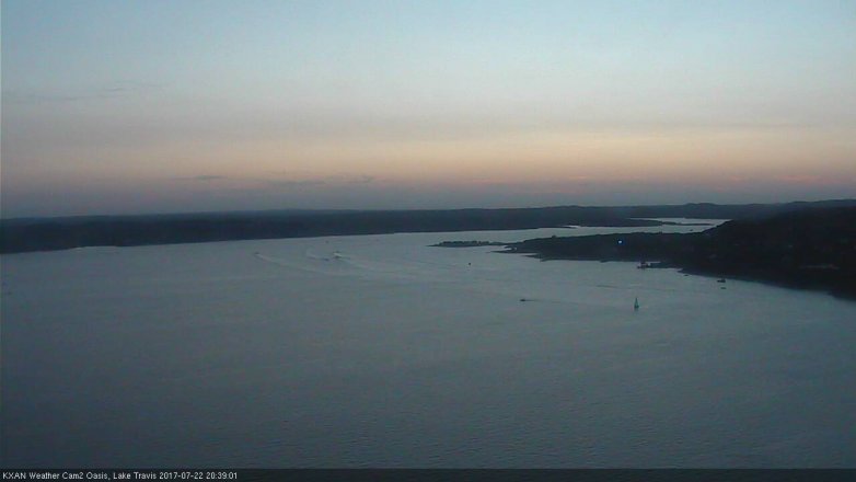 Lake Travis webcam, July 22, 2017 7:45 PM CT