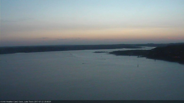 Lake Travis webcam, July 22, 2017 8:05 PM CT