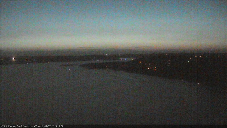 Lake Travis webcam, July 22, 2017 8:20 PM CT