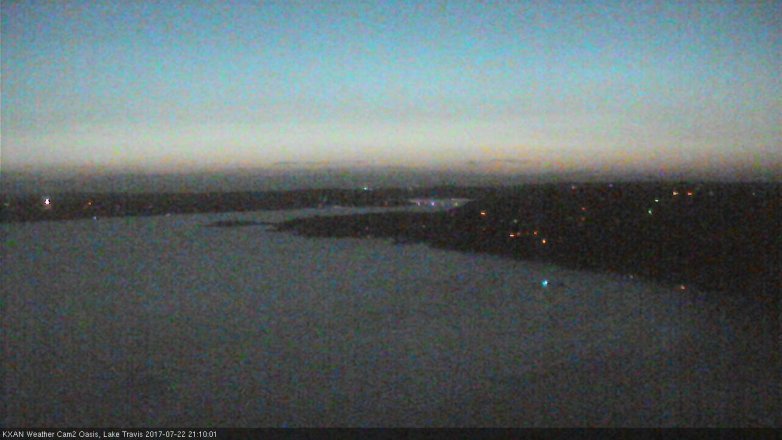 Lake Travis webcam, July 22, 2017 8:35 PM CT
