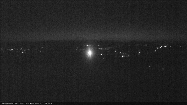 Lake Travis webcam, July 22, 2017 8:55 PM CT