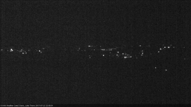 Lake Travis webcam, July 22, 2017 9:10 PM CT