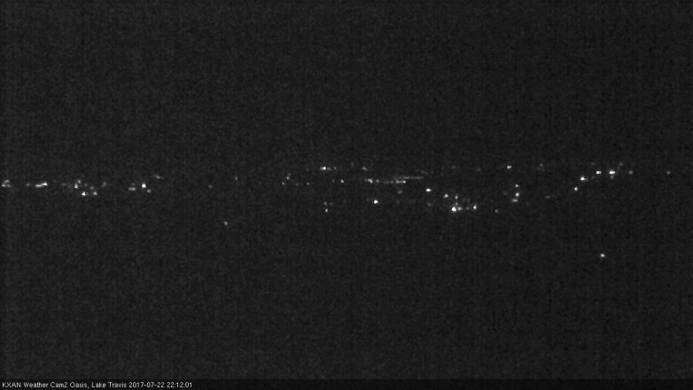 Lake Travis webcam, July 22, 2017 9:15 PM CT