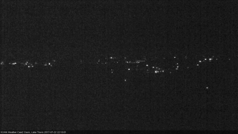 Lake Travis webcam, July 22, 2017 9:40 PM CT