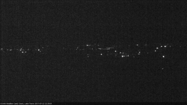 Lake Travis webcam, July 22, 2017 9:45 PM CT