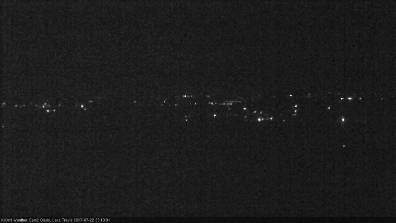 Lake Travis webcam, July 22, 2017 10:15 PM CT