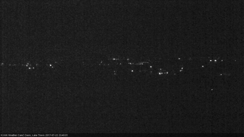 Lake Travis webcam, July 22, 2017 11:00 PM CT