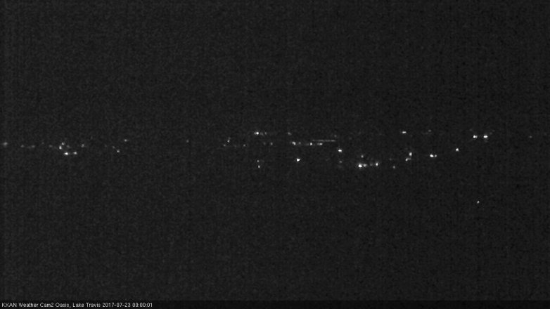 Lake Travis webcam, July 22, 2017 11:05 PM CT