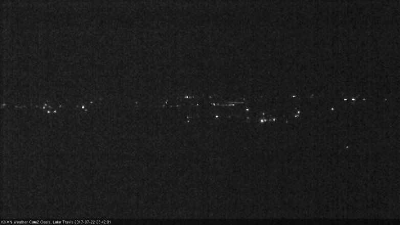Lake Travis webcam, July 22, 2017 11:10 PM CT