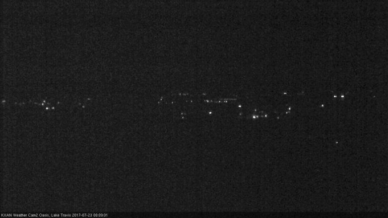 Lake Travis webcam, July 22, 2017 11:20 PM CT