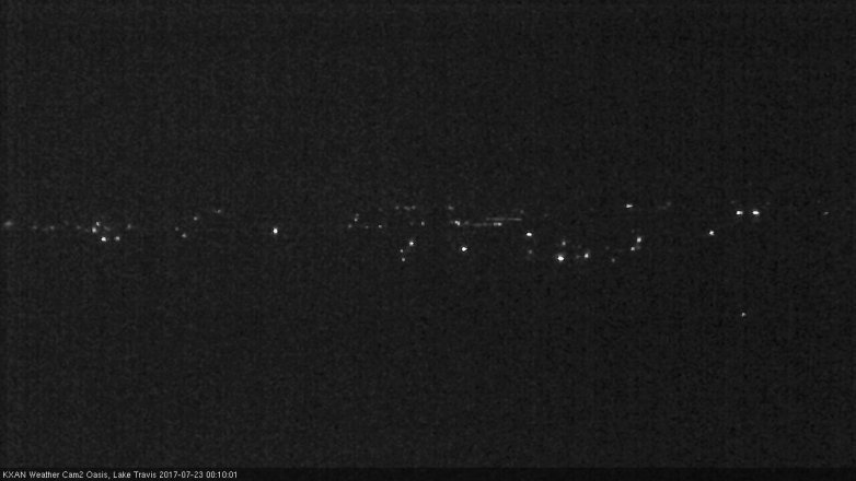 Lake Travis webcam, July 22, 2017 11:30 PM CT