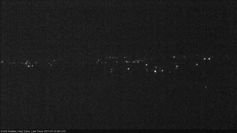 Lake Travis webcam, July 22, 2017 11:40 PM CT