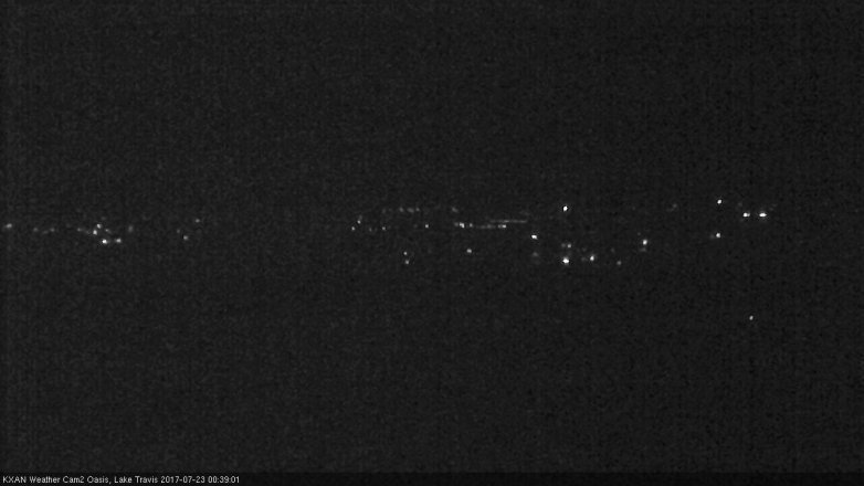 Lake Travis webcam, July 22, 2017 11:50 PM CT