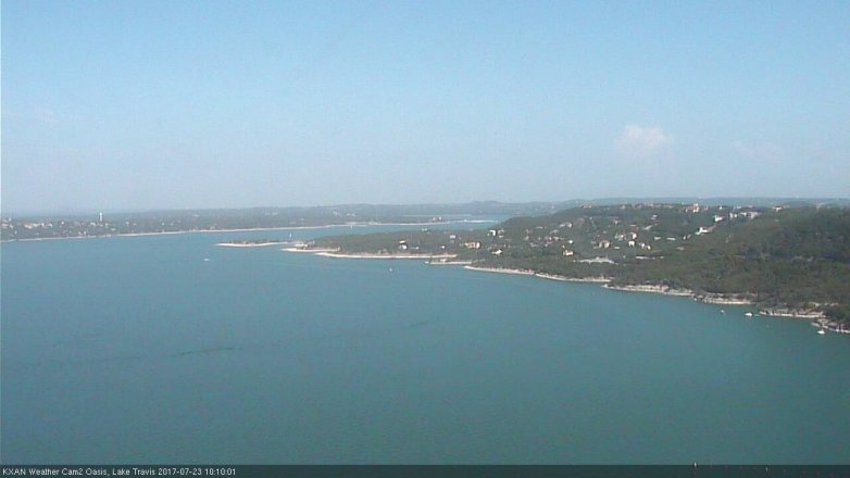 Lake Travis webcam, July 23, 2017 9:15 AM CT