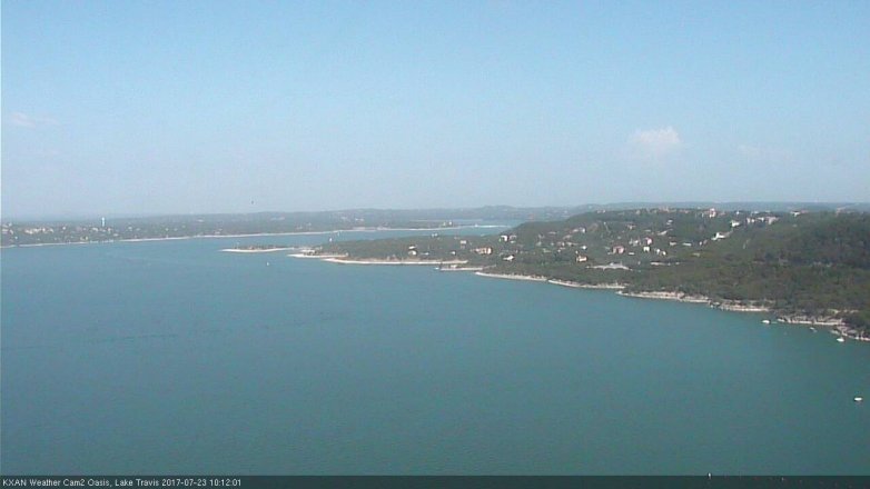 Lake Travis webcam, July 23, 2017 9:25 AM CT