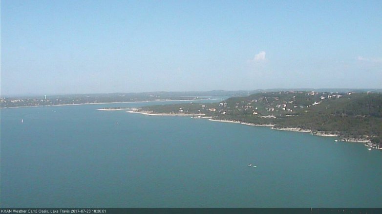 Lake Travis webcam, July 23, 2017 9:35 AM CT