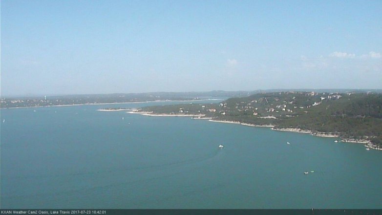 Lake Travis webcam, July 23, 2017 9:55 AM CT