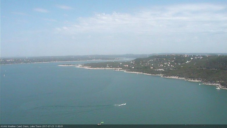 Lake Travis webcam, July 23, 2017 10:10 AM CT