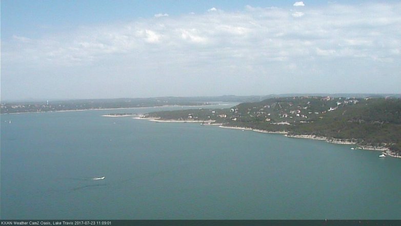 Lake Travis webcam, July 23, 2017 10:30 AM CT