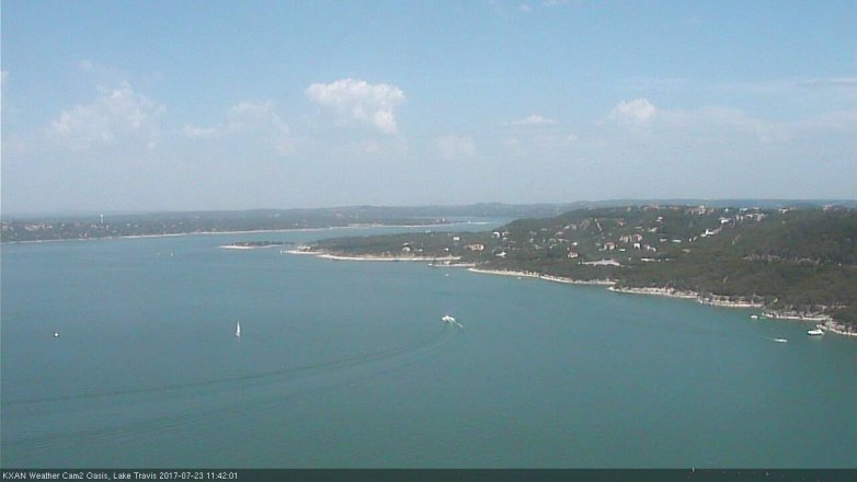 Lake Travis webcam, July 23, 2017 10:45 AM CT