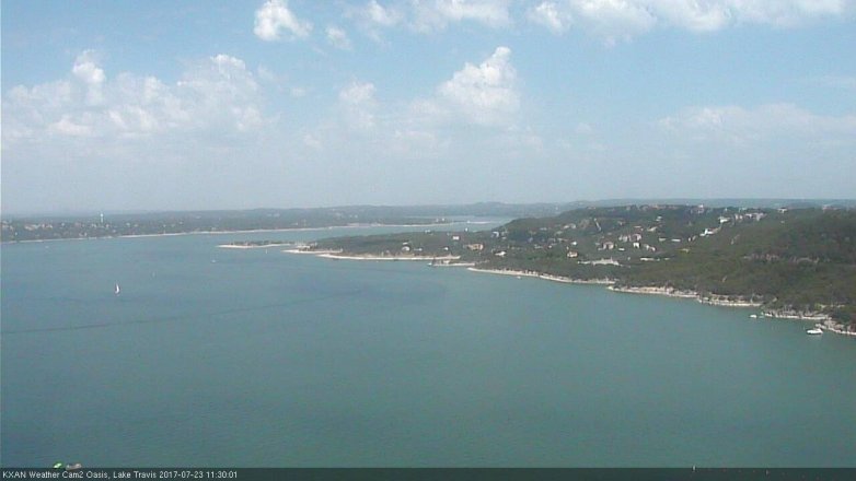 Lake Travis webcam, July 23, 2017 10:50 AM CT