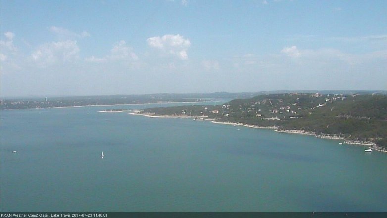 Lake Travis webcam, July 23, 2017 10:55 AM CT