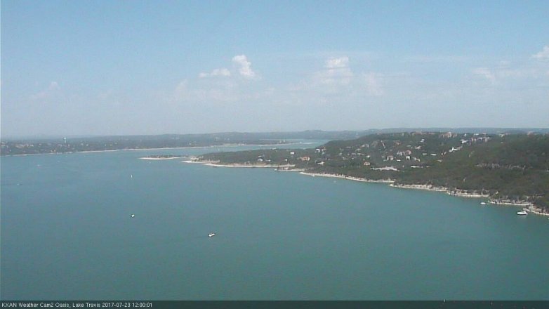 Lake Travis webcam, July 23, 2017 11:20 AM CT