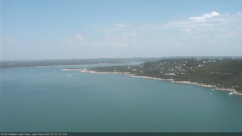 Lake Travis webcam, July 23, 2017 11:25 AM CT
