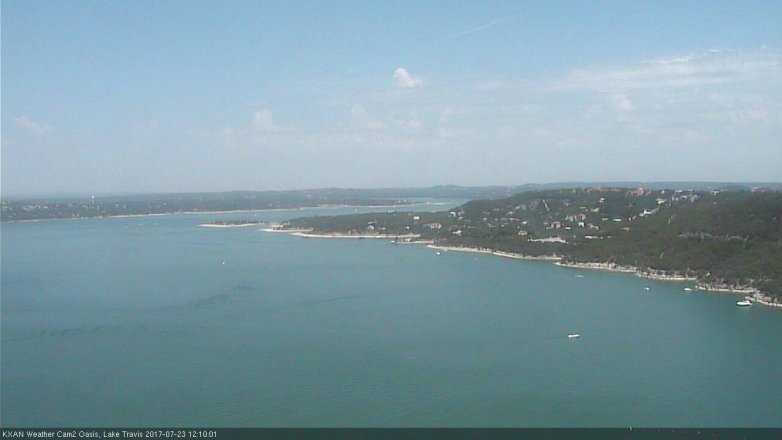 Lake Travis webcam, July 23, 2017 11:35 AM CT