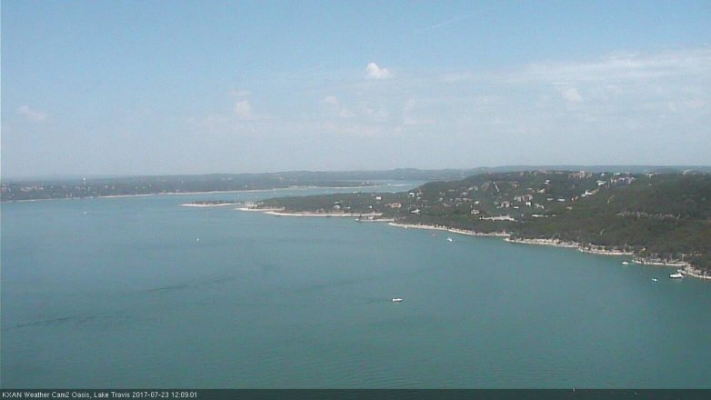Lake Travis webcam, July 23, 2017 11:40 AM CT