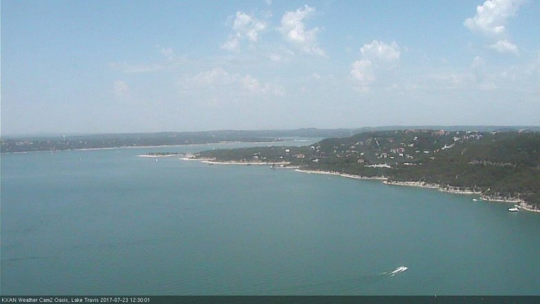 Lake Travis webcam, July 23, 2017 11:45 AM CT