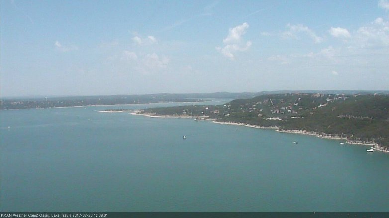 Lake Travis webcam, July 23, 2017 12:05 PM CT