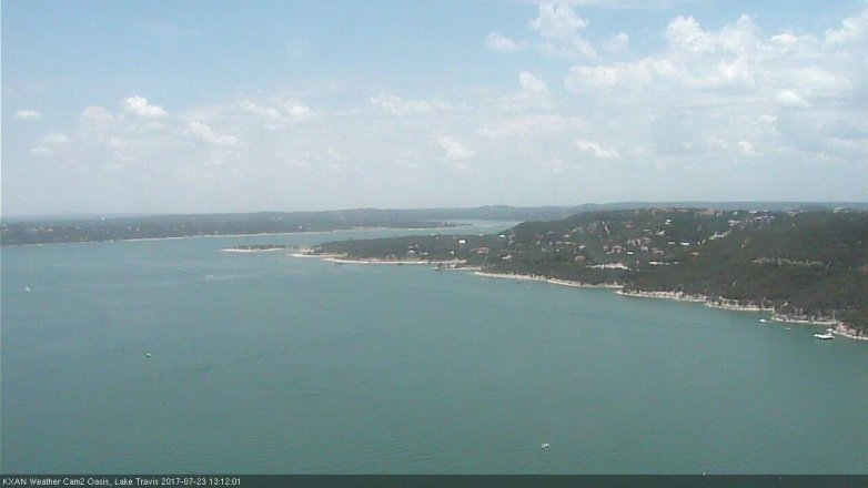 Lake Travis webcam, July 23, 2017 12:15 PM CT