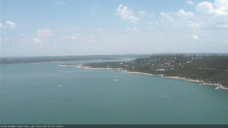 Lake Travis webcam, July 23, 2017 12:25 PM CT