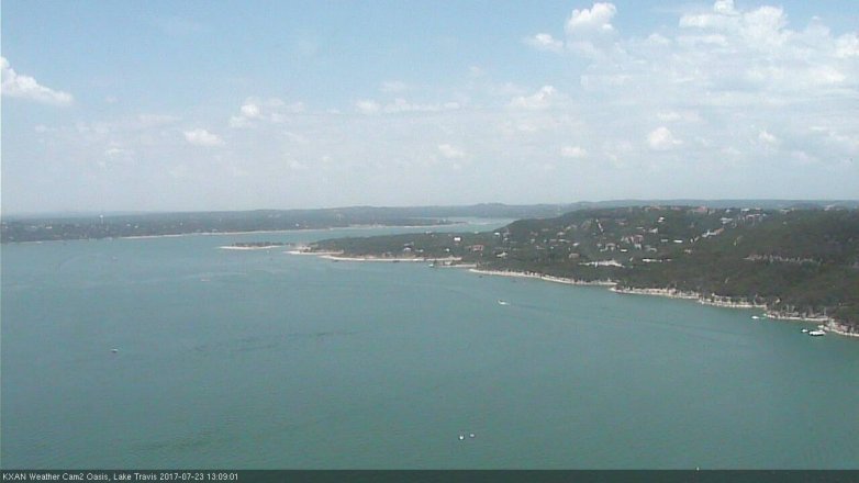Lake Travis webcam, July 23, 2017 12:40 PM CT