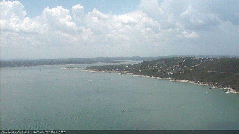 Lake Travis webcam, July 23, 2017 12:50 PM CT