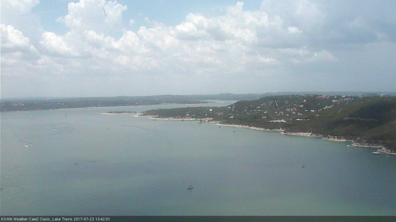 Lake Travis webcam, July 23, 2017 12:55 PM CT