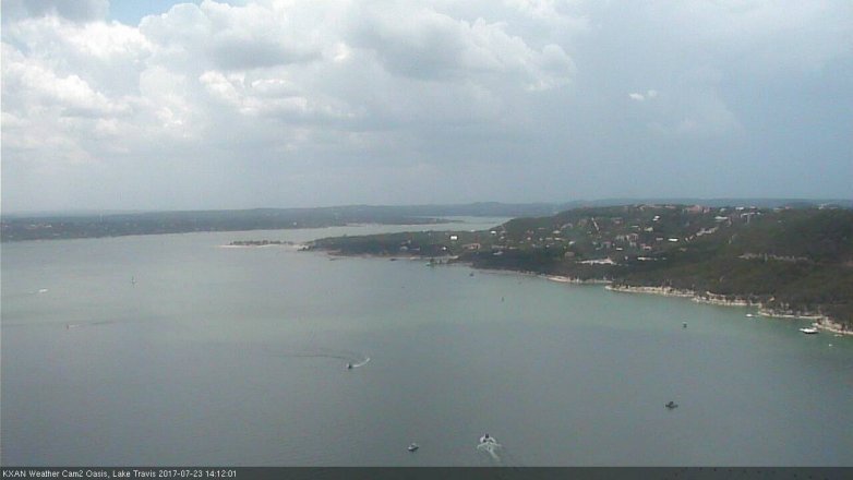 Lake Travis webcam, July 23, 2017 1:15 PM CT