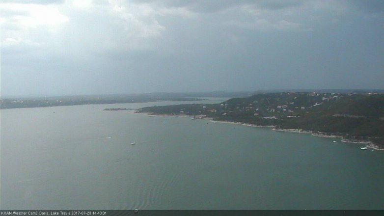 Lake Travis webcam, July 23, 2017 1:50 PM CT