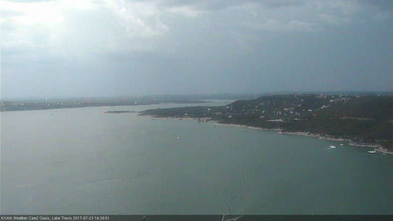 Lake Travis webcam, July 23, 2017 2:00 PM CT