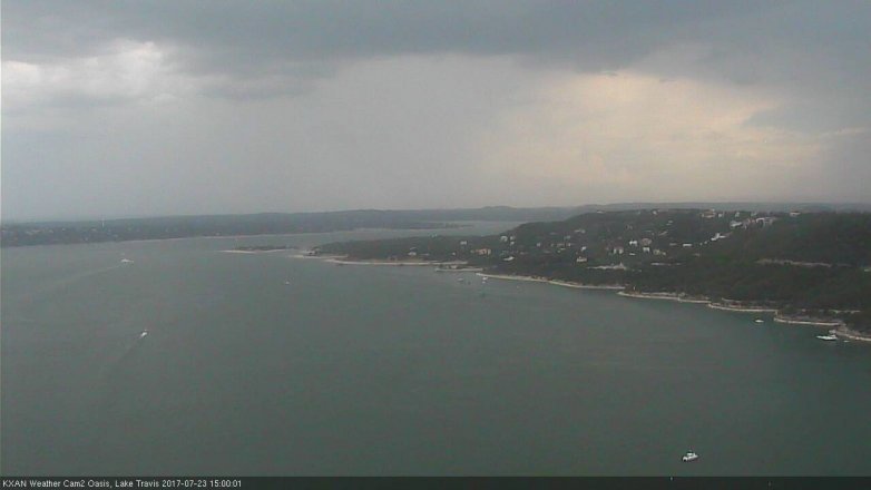 Lake Travis webcam, July 23, 2017 2:25 PM CT
