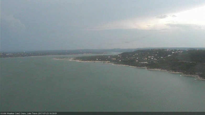Lake Travis webcam, July 23, 2017 3:55 PM CT
