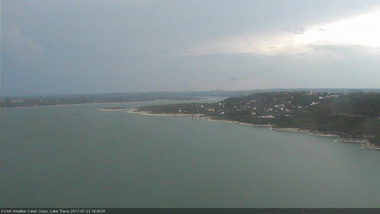 Lake Travis webcam, July 23, 2017 4:00 PM CT