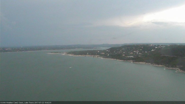 Lake Travis webcam, July 23, 2017 4:05 PM CT