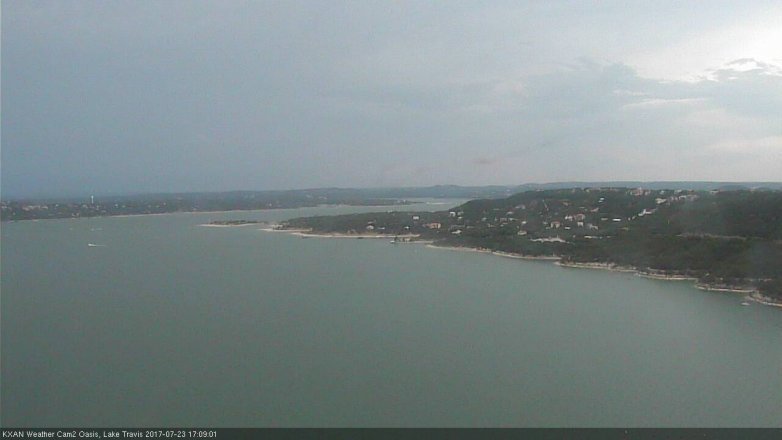Lake Travis webcam, July 23, 2017 4:25 PM CT